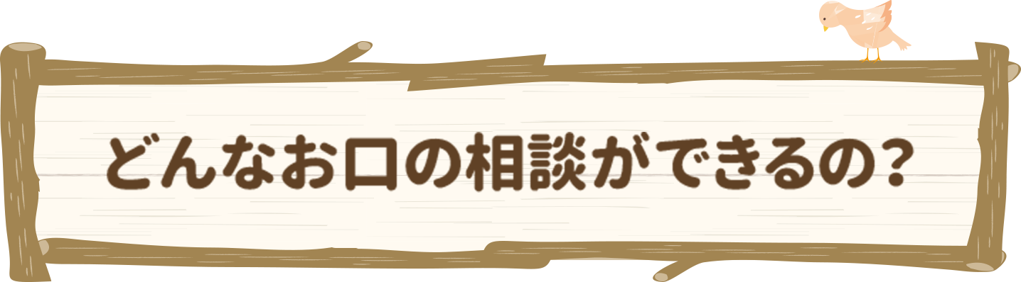 どんなお口の相談ができるの